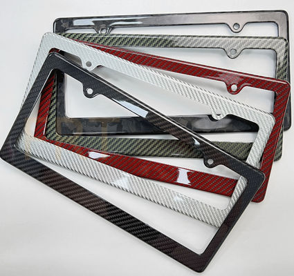 3K Twill Fibra di carbonio Car Carbon Fiber License Plate Holder Fibra di carbonio Numero di targa
