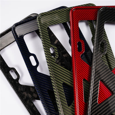 3K Twill Fibra di carbonio Car Carbon Fiber License Plate Holder Fibra di carbonio Numero di targa