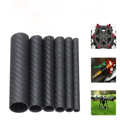 3 4&quot; 3 8&quot; 3k tubo in fibra di carbonio 10mm 12mm 15mm 18mm 22mm 30mm 40mm 50mm