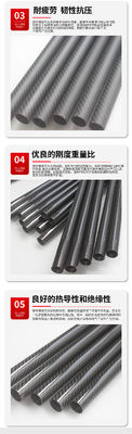 7 mm 8 mm Od Carbon Fiber Tube Frame Bianco